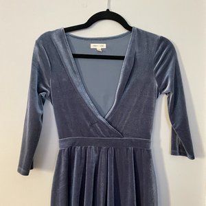 Urban outfitters teal velvet romper